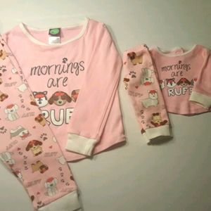 4t pajama w/matching doll pajamas